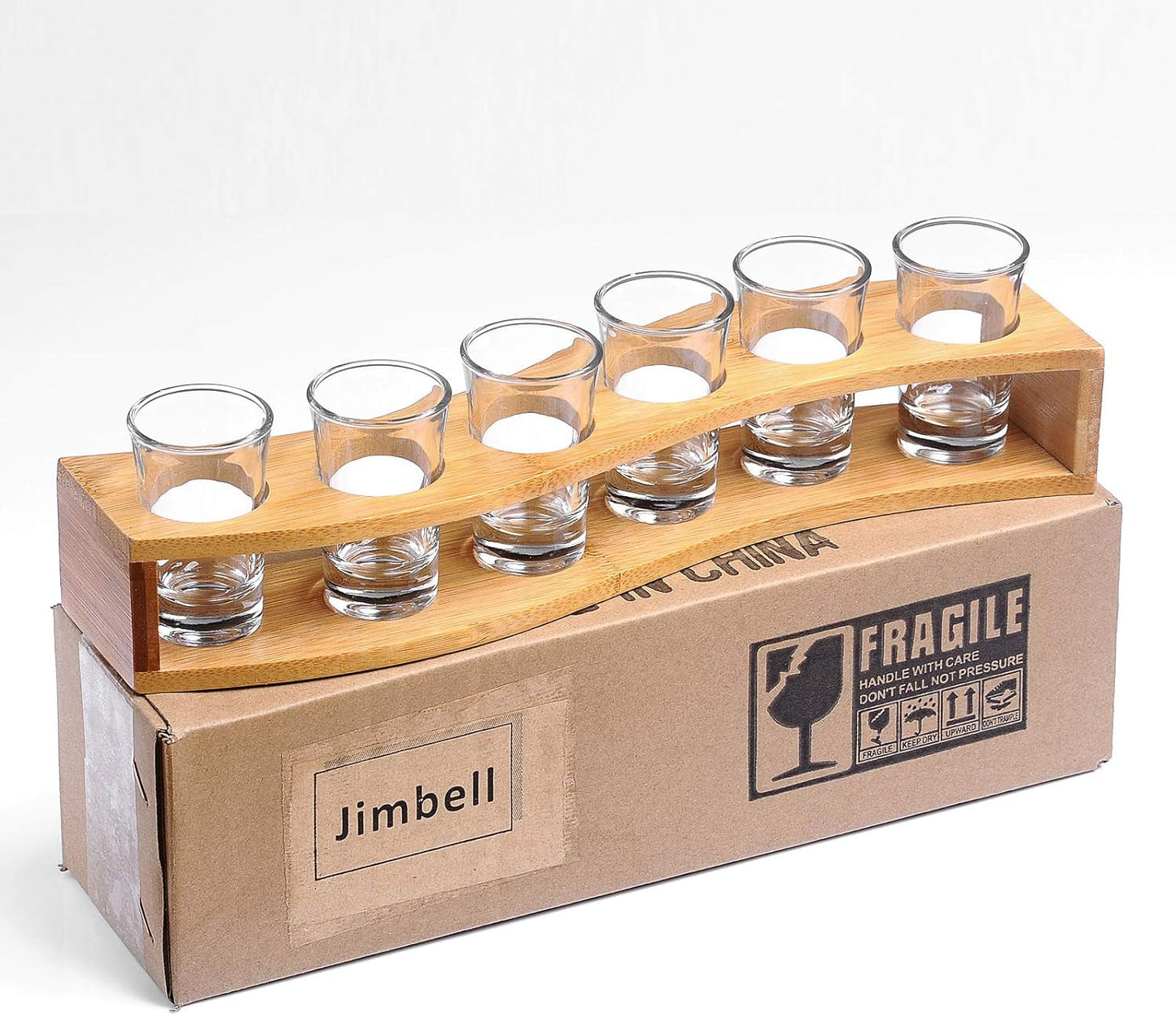 Shot Glasses, Professional heavy Base Shot Glass Set with Tray 